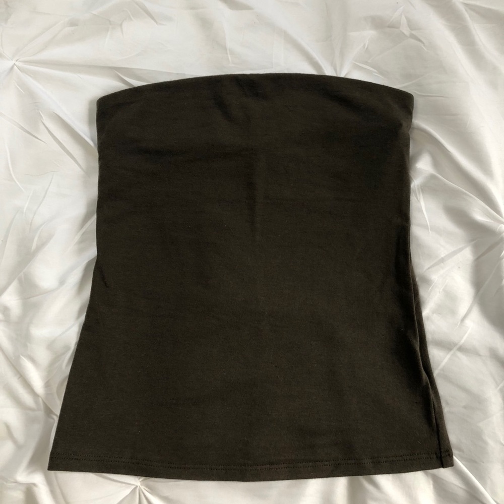 Express olive green tube top